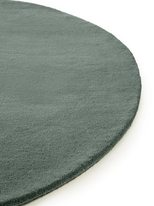 benuta wollen vloerkleed Bent - groen - ø 100 cm