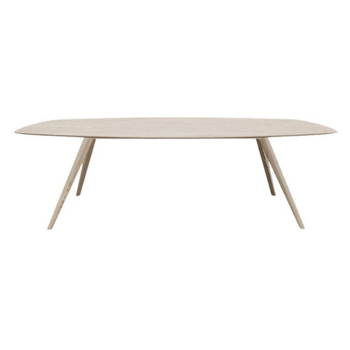 HelloTable eettafel Novum 30 - semi ovaal - 240x110 cm - eiken white - vtwonen shop