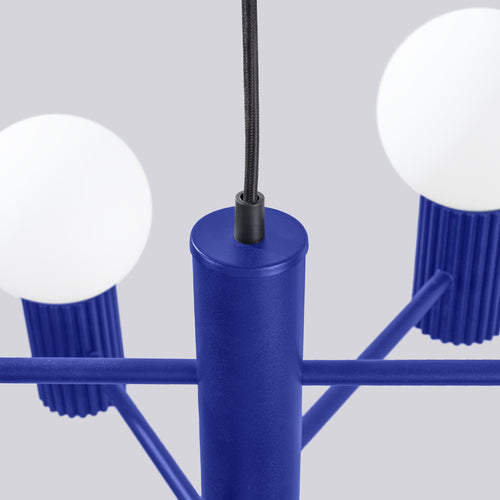 Sollux Lighting Kroonluchter HALO 6 ultramarijn - 64x64x230cm