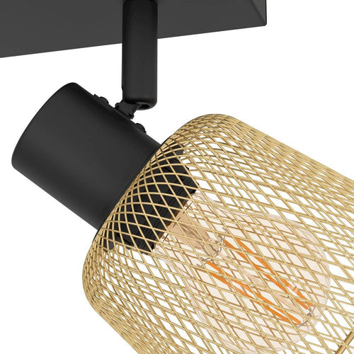 EGLO spot Coslada - e27 - 79 cm - zwart/goud - staal