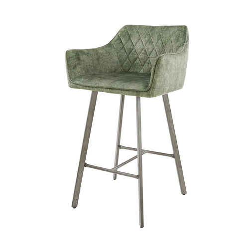 Giga Meubel Barstoel Nexus Met Armleuning - Groen Velvet