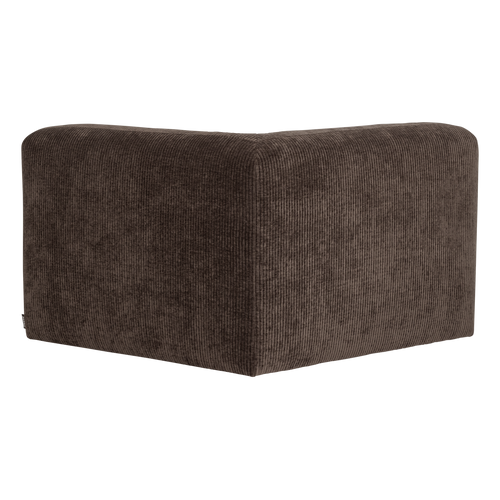 WOOOD hoekelement recht Mojo Base - Ribstof - Bruin - 74x105x105