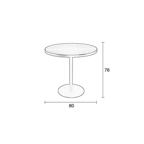 Zuiver Albert Tuintafel/ Bistrotafel Rond 80 cm Zwart - vtwonen shop