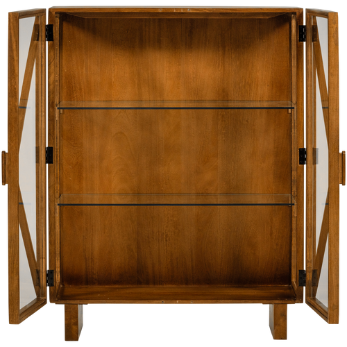 WOOOD kast 2-deurs Kella - Mango Hout - Naturel - 132x100x44