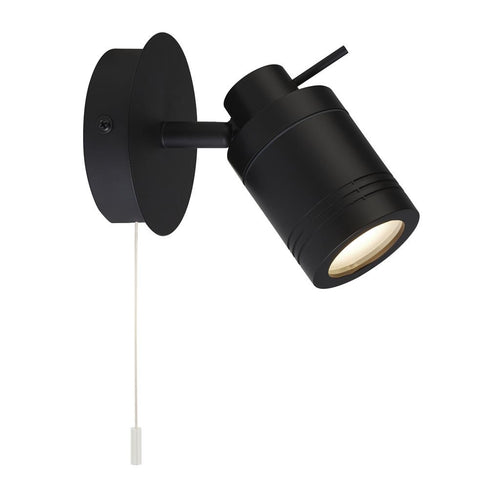 Searchlight Samson 1 Licht IP44 Badkamerspot Muurbeugel, Mat Zwart IP44