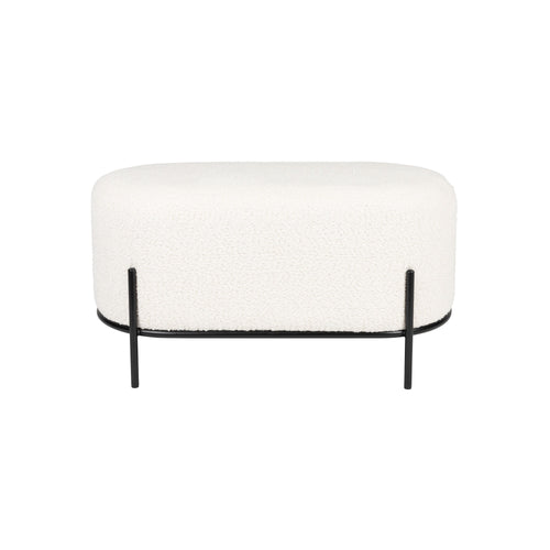 Housecraft Living Boz Hocker/ bankje Off-White - Wit - vtwonen shop