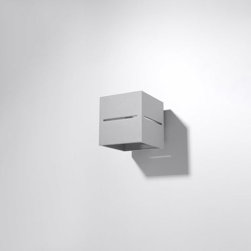 Sollux Lighting Wandlamp LOBO grijs - 10x12x10cm