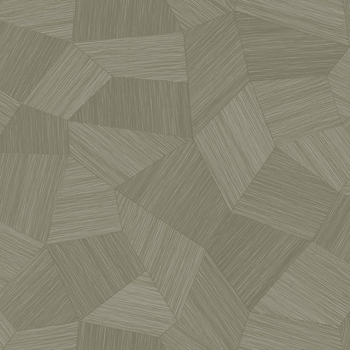 Origin Wallcoverings eco-texture vliesbehang grafisch 3D motief kaki grijs - 0.53 x 10.05 m - 347821 - vtwonen shop