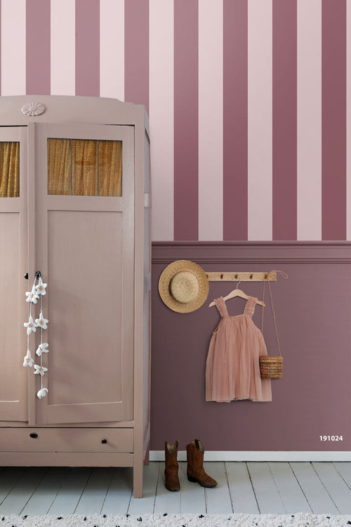 ESTAhome behang strepen mauve paars - 50 x 900 cm - 131967