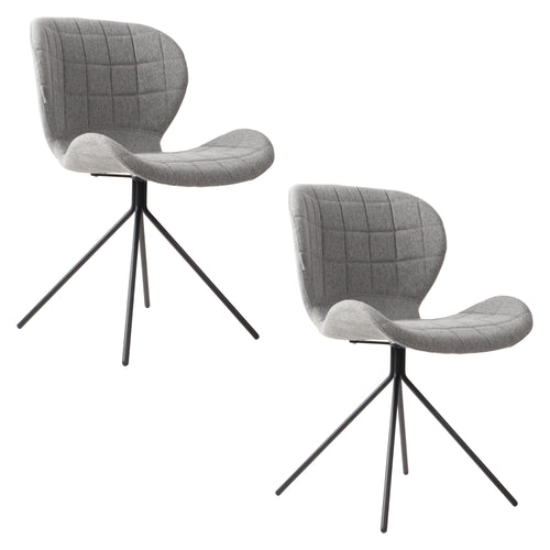 Zuiver OMG Eetkamerstoelen Licht Grijs - Set van 2 - vtwonen shop