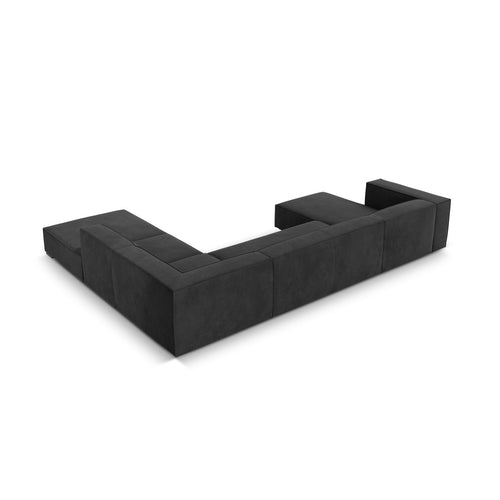 Cosmopolitan Design - Panoramische hoekbank rechts Turin 6-zits, structurele stof donkergrijs - 270x365x68cm