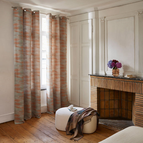 Madura Gordijn Bociel hemelsblauw en roze 134x280 cm