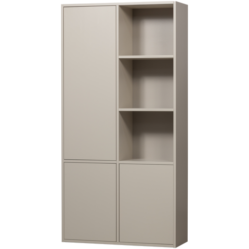 WOOOD opbergkast Meggy Links - Grenen hout - Dust/Grijs - 215x108x40 - vtwonen shop