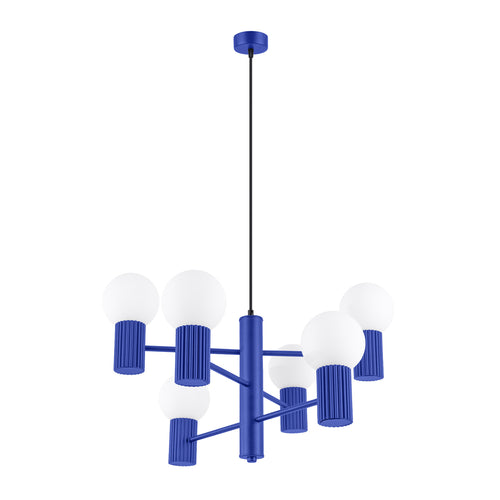Sollux Lighting Kroonluchter HALO 6 ultramarijn - 64x64x230cm