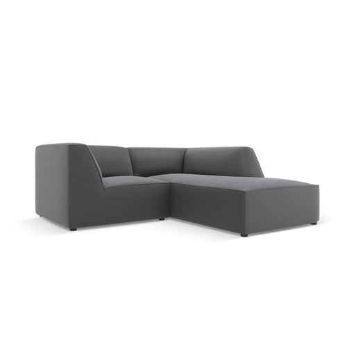 Cosmopolitan Design - Modulaire hoekbank rechts Siena 3-zits, imitatieleer donkergrijs - 180x186x69cm