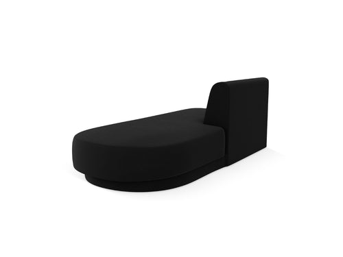 Micadoni - Module "Miley" 2 zitplaatsen, flueel zwart - 90x158x70cm