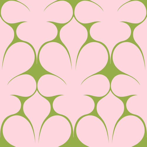 ESTAhome behang retro ornamenten roze en groen - 50 x 900 cm - 131563