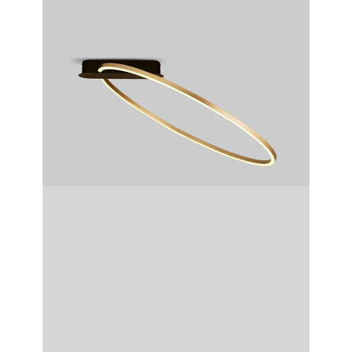 Nova Luce KIKLOS Geïntegreerde LED-plafondlamp, messing goudkleurig, Triac dimbaar, 30W, 1250lm, 3000K