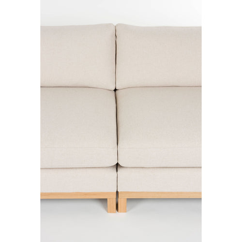 Zuiver Blossom 3-zitsbank Eiken Zand - Crème
