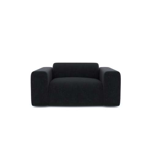 Sia Home - Fauteuils MYRA - Fluweel met structuur - Antraciet - 130cm - vtwonen shop