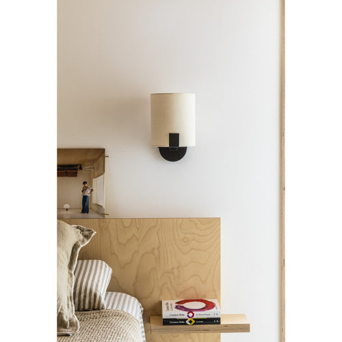 Faro NILA Leeslamp Mat Zwart Met Off White Kap