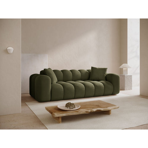 Cosmopolitan Design - Bank Treno 4-zits, flueel groente - 94x240x70cm