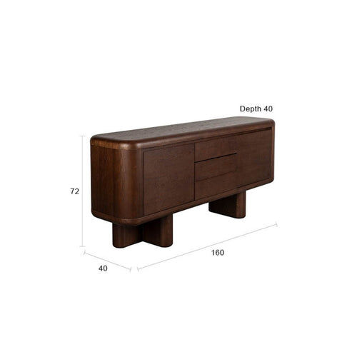 Dutchbone Herman Dressoir Hout Walnoot Kleur Bruin