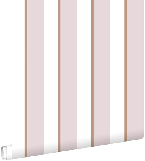 ESTAhome behang strepen lila paars en wit - 50 x 900 cm - 131907