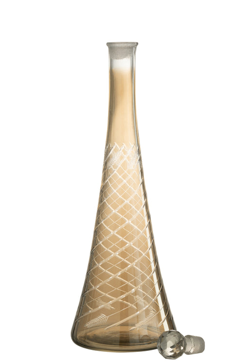 J-Line karaf Steel - glas - grijs - vtwonen shop