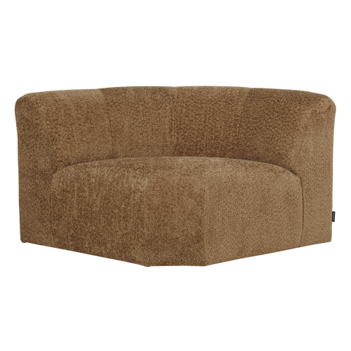 WOOOD hoekelement rond Mojo Base - Wollig - Honinggeel - 74x110x110