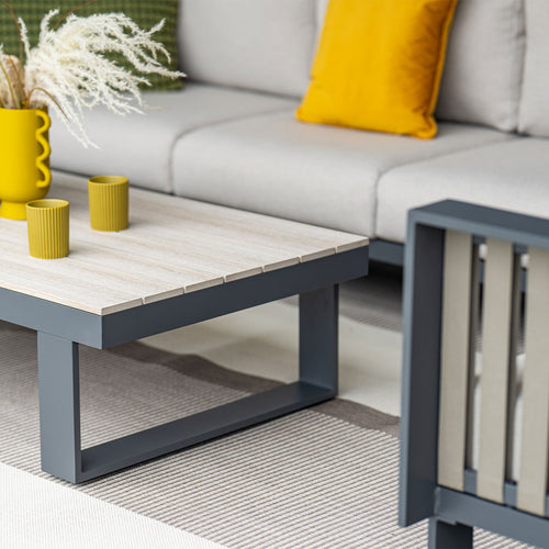 Garden Impressions loungeset Gabon hoek taupe - 4-delig