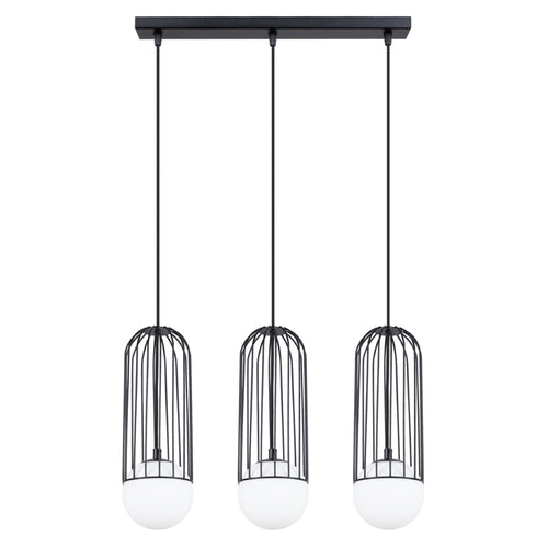 Sollux Lighting Hanglamp BRINA 3L zwart - 54x12x115cm