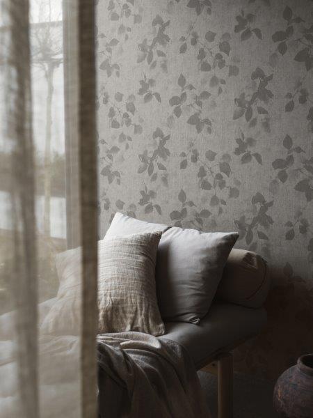 Borastapeter behang bladeren donkergrijs - 53 cm x 10.05 m - 660333 - vtwonen shop