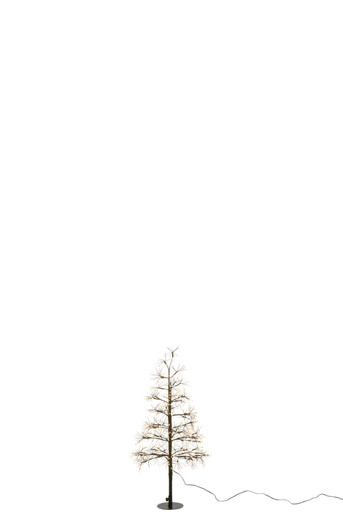 J-Line decoratie Boom - warm witte - ijzer - zwart - small - vtwonen shop