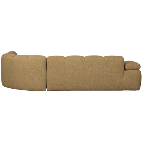 WOOOD hoekbank rechts Mojo - Bouclé - Geel/Bruin Melange - 74x310x230 - vtwonen shop