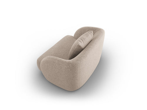 Cosmopolitan Design Fauteuil Tulum chenille, beige - 90x103x70cm