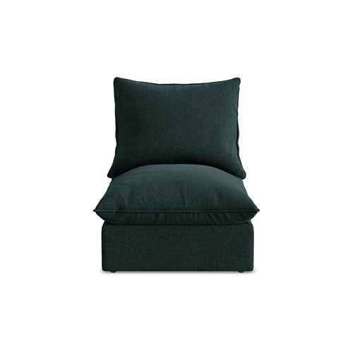 LaMiaSofa Bankmodule midden Ravenna - velours - grijsgroen - 75x90x77