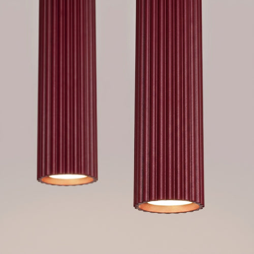Sollux Lighting Hanglamp KARBON 2 bordeaux - 30x6,5x90cm